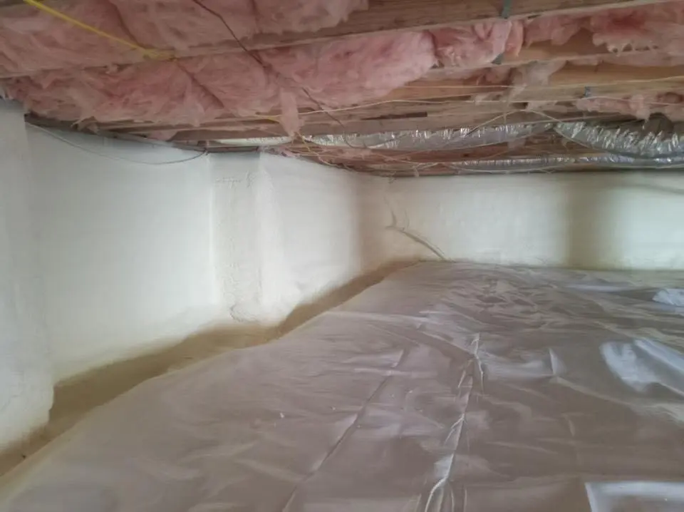 Crawl space encapsulation with closed-cell spray foam for Commercial Roof Restoration in Western Springs